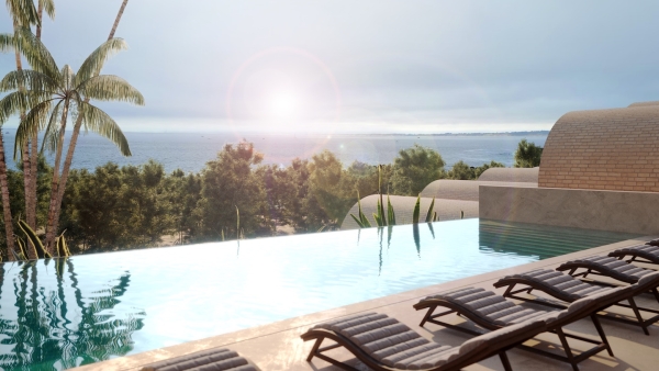 sunny ocean view villa